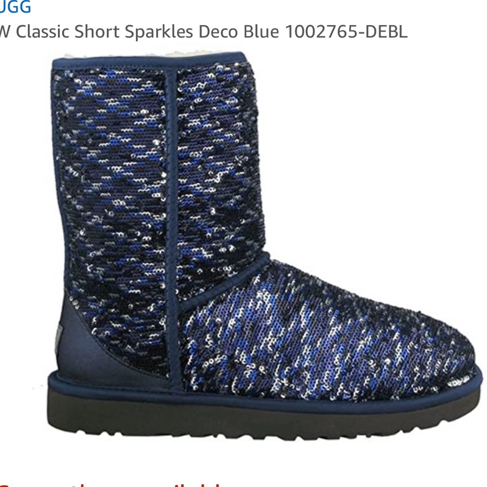 Ugg Classic short sparkles Deco blue